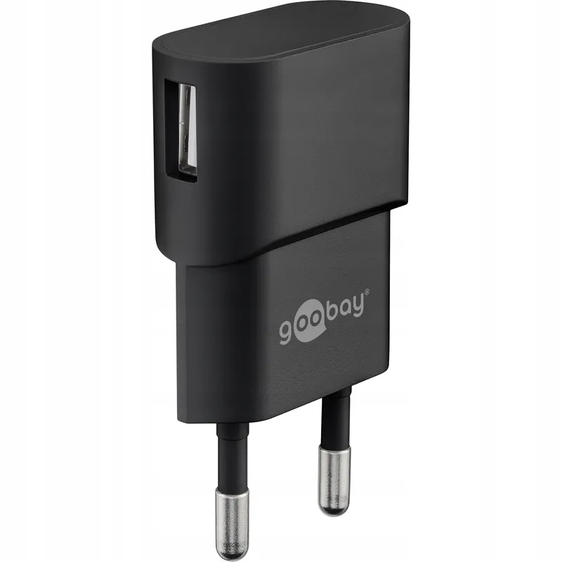 GOOBAY USB Thuislader 5W 1A Zwart voor Smartphones — foto 1