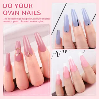 PEACECOLOR Gel Nagellak Set UV Lamp 35 Kleuren — miniatuur 8
