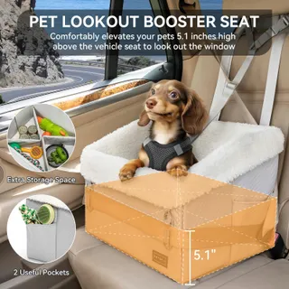 PETSFIT Verhoogd Hondenautostoeltje voor Kleine Honden 12kg — miniatuur 7