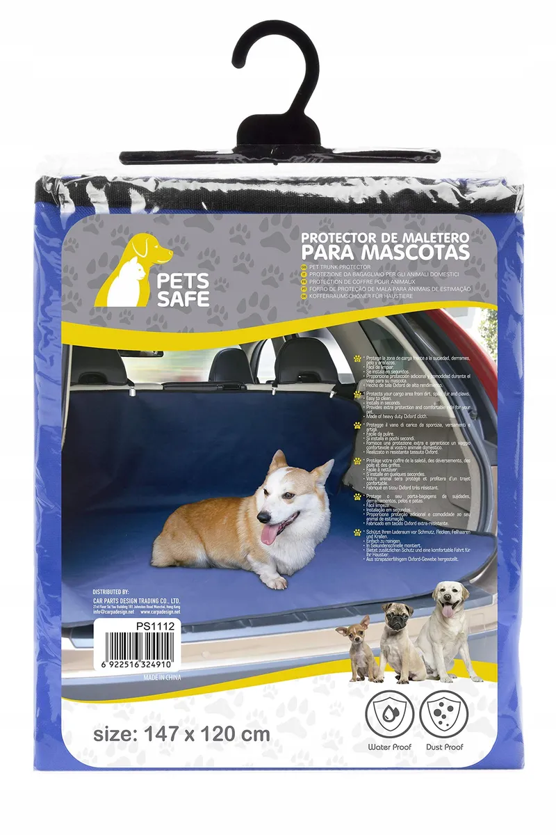 PETS & TRAVEL Kofferbakbescherming Voor Huisdieren Waterdicht 147x120cm — foto 6