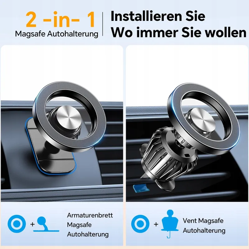 MAGSAFE Magnetische Autohouder Voor iPhone 16 15 14 13 12 Plus — foto 2
