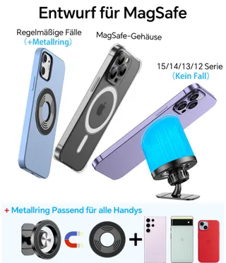 MAGSAFE Magnetische Autohouder Voor iPhone 16 15 14 13 12 Plus — miniatuur 6
