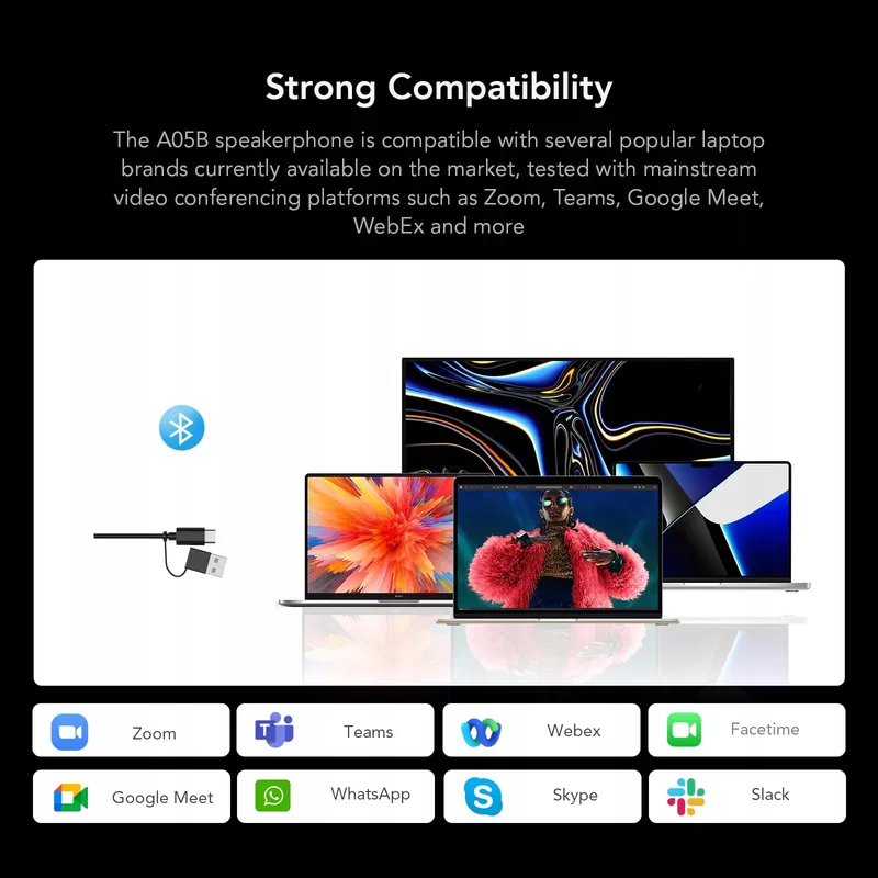 NOUROM A05B Bluetooth Conferentieluidspreker Kantoor Reizen — foto 7