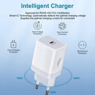 USB C Oplader 25W Snellader Galaxy iPhone 15 Adapter — miniatuur 4