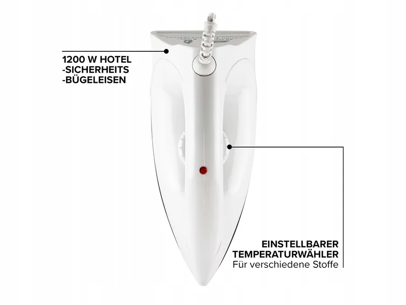 CORBY SHERWOOD Strijkijzer 1200W Wit EU-stekker — foto 3