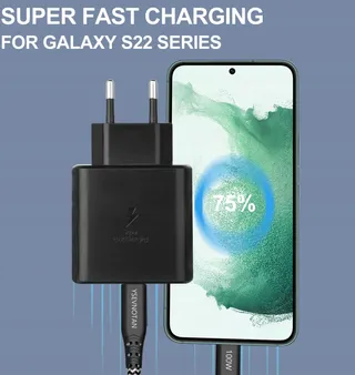 YSEVNOTAN 45W USB C Oplader met Kabel Galaxy S25 S24 S23 — miniatuur 2