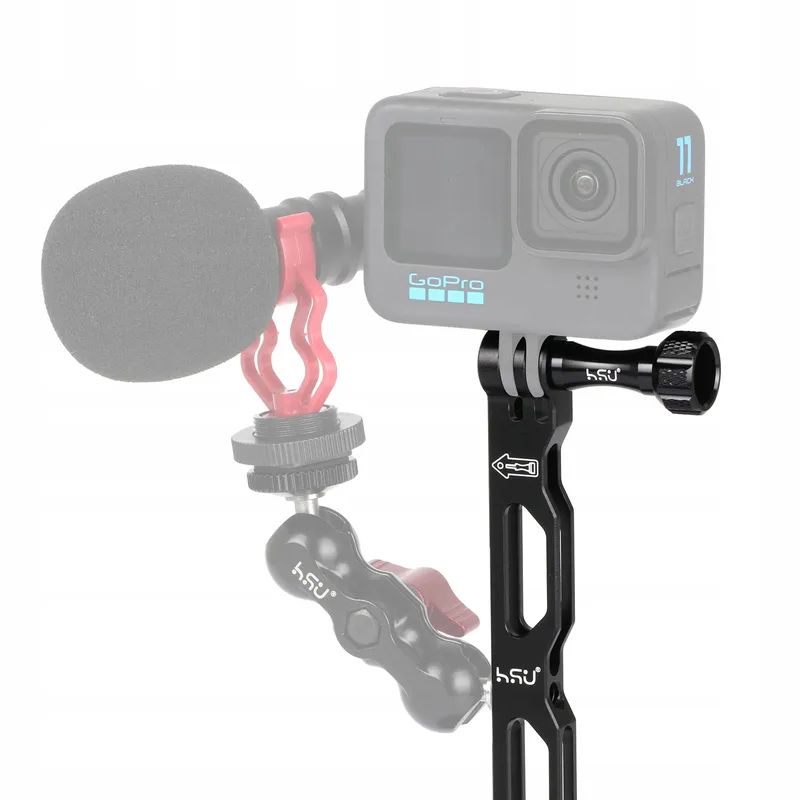 HSU Aluminium Verlengarm Kit GoPro Actiecamera's Zwart — foto 6