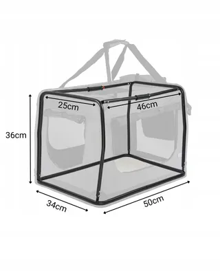 LIONTO Opvouwbare Transportbox Honden en Katten tot 10kg Grijs — miniatuur 5