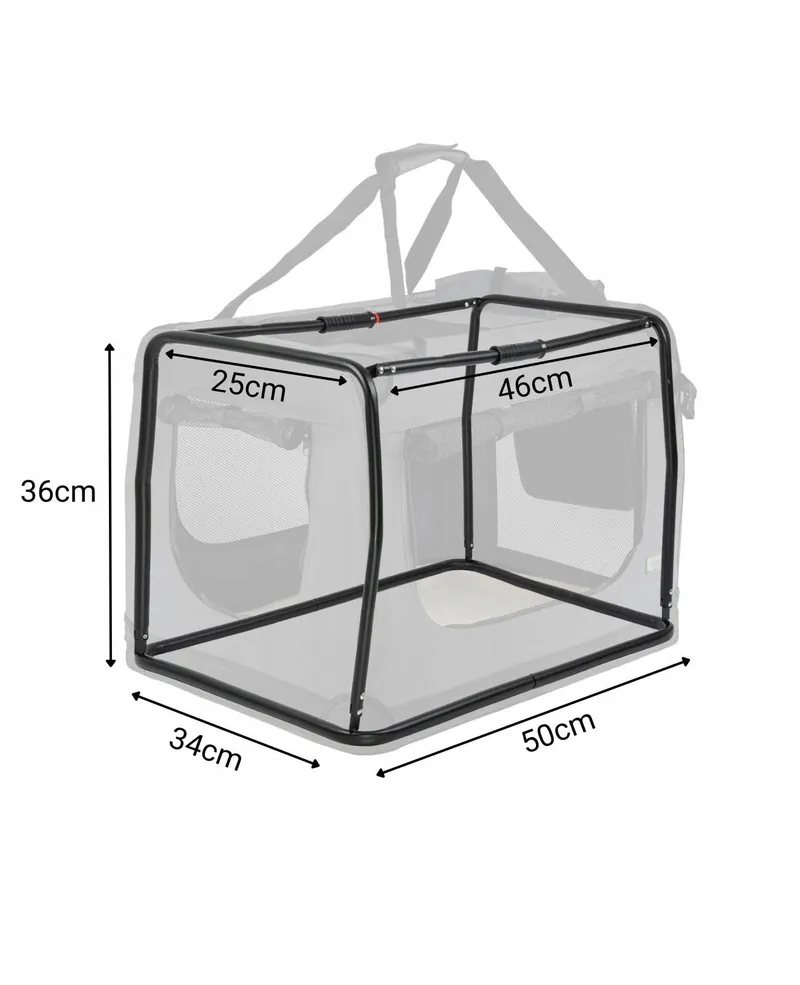 LIONTO Opvouwbare Transportbox Honden en Katten tot 10kg Grijs — foto 5