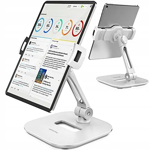 ABOVETEK Tabletstandaard 4-11 Inch Wit 360 Graden Draaibaar — foto 1