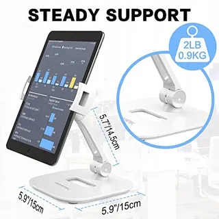 ABOVETEK Tabletstandaard 4-11 Inch Wit 360 Graden Draaibaar — miniatuur 3