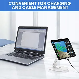 ABOVETEK Tabletstandaard 4-11 Inch Wit 360 Graden Draaibaar — miniatuur 5