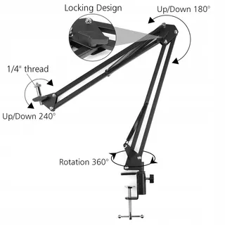 CHROMLIVES Telefoonhouder Verstelbare Arm Tafel Bed — miniatuur 2