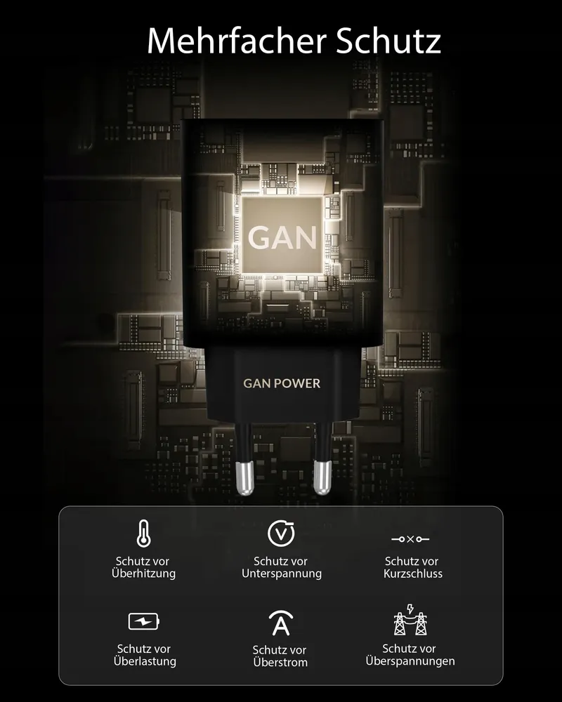 ARCCRA Oplader 30W 2-Poorts USB-C USB-A Snelladen Android Galaxy — foto 4