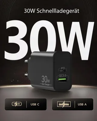 ARCCRA Oplader 30W 2-Poorts USB-C USB-A Snelladen Android Galaxy — miniatuur 3