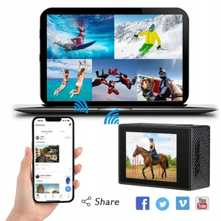 AKASO Actioncam 4K 20MP Waterdicht Stabilisatie Zoom 30m Set — miniatuur 7