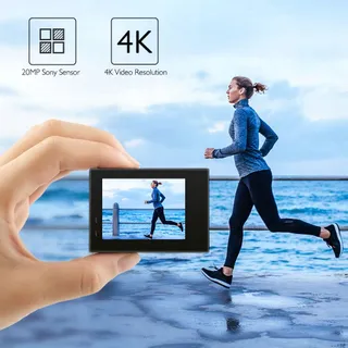 AKASO Actioncam 4K 20MP Waterdicht Stabilisatie Zoom 30m Set — miniatuur 2