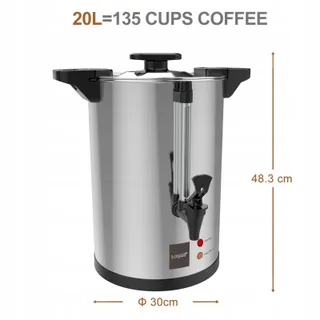 VALGUS Commerciële Koffiezetter RVS 20L voor Evenementen — miniatuur 1