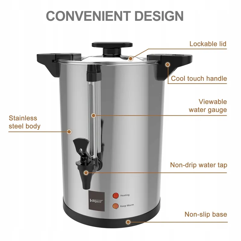 VALGUS Commerciële Koffiezetter RVS 20L voor Evenementen — foto 5