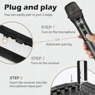 TALOMEN Draadloze Microfoon Karaoke PA Conferentie — miniatuur 6