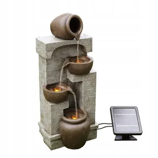 TEAMSON Home Tuinfontein Zonne-Energie Waterval 4 Lagen — miniatuur 1