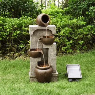 TEAMSON Home Tuinfontein Zonne-Energie Waterval 4 Lagen — miniatuur 5