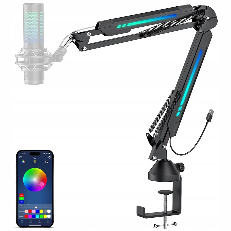 TONOR T20S Gaming Microfoonarm RGB Helderheid App — foto 1