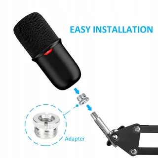 SUNMON Microfoonarm voor HyperX SoloCast Universeel Statief Zwart — miniatuur 5