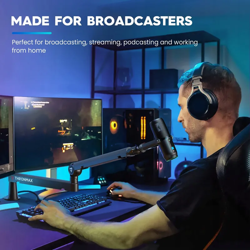 THRONMAX Twist S6 Microfoonarm 360° Staal Zwart Blue Yeti — foto 5