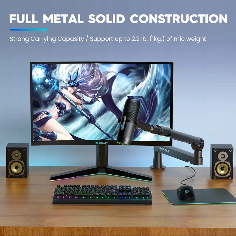 THRONMAX Twist S6 Microfoonarm 360° Staal Zwart Blue Yeti — foto 7