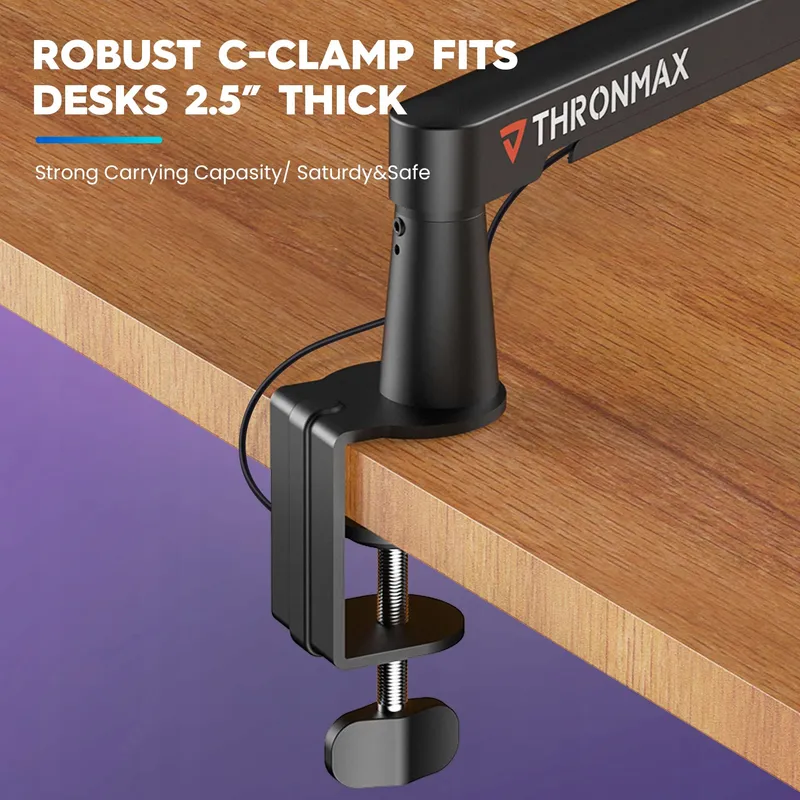 THRONMAX Twist S6 Microfoonarm 360° Staal Zwart Blue Yeti — foto 8