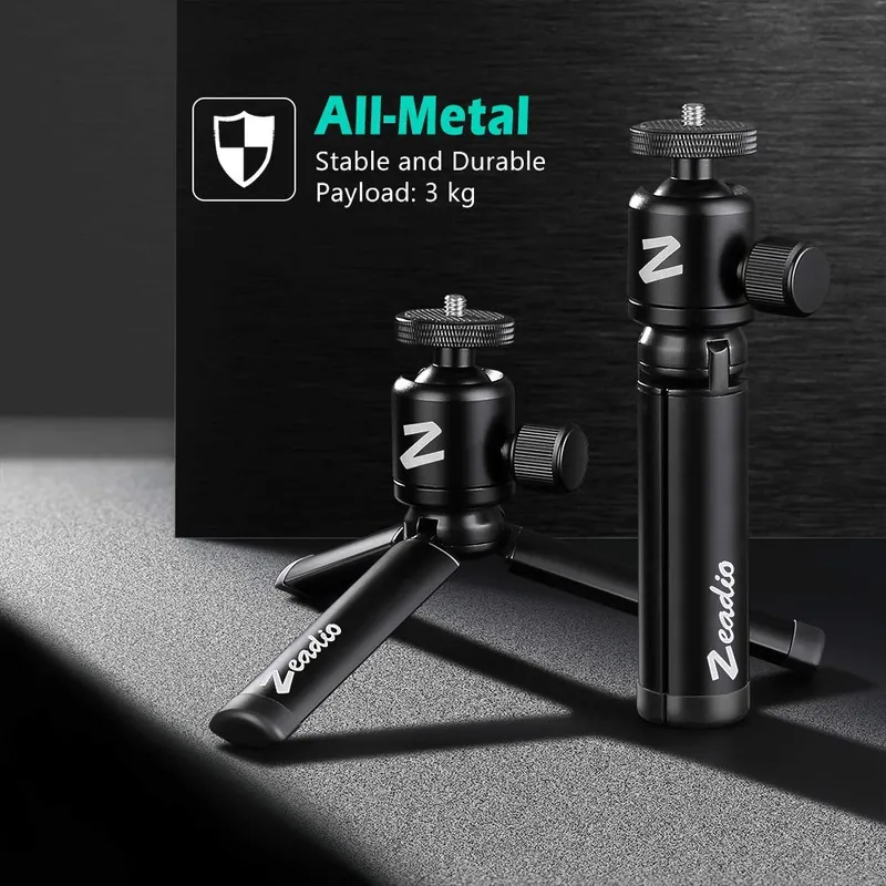 ZEADIO Mini Metalen Statief Kogelkop Gimbal Camera — foto 7
