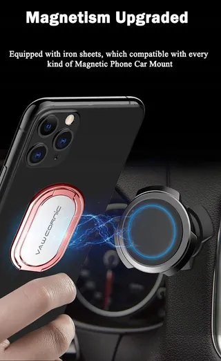 VAWCORNIC Universele Telefoonringhouder 540° Draaibaar Rosegoud — miniatuur 5