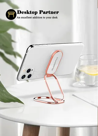 VAWCORNIC Universele Telefoonringhouder 540° Draaibaar Rosegoud — miniatuur 7
