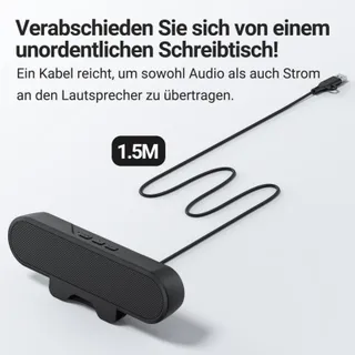 INWA PC Luidsprekers USB Monitor 10W HD Stereo Laptop Telefoon — miniatuur 6