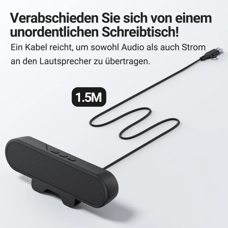 INWA PC Luidsprekers USB Monitor 10W HD Stereo Laptop Telefoon — foto 6