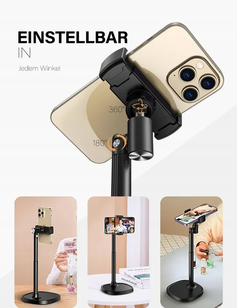 PUJUDODA Telefoonhouder Verstelbaar Aluminium Bureaustandaard — foto 6