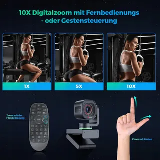 ANGETUBE 4K Webcam AI PTZ USB 3.0 Dubbele Microfoon HDR — miniatuur 8