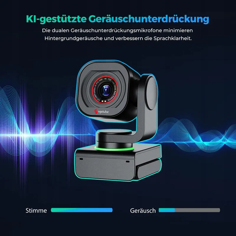 ANGETUBE 4K Webcam AI PTZ USB 3.0 Dubbele Microfoon HDR — foto 7
