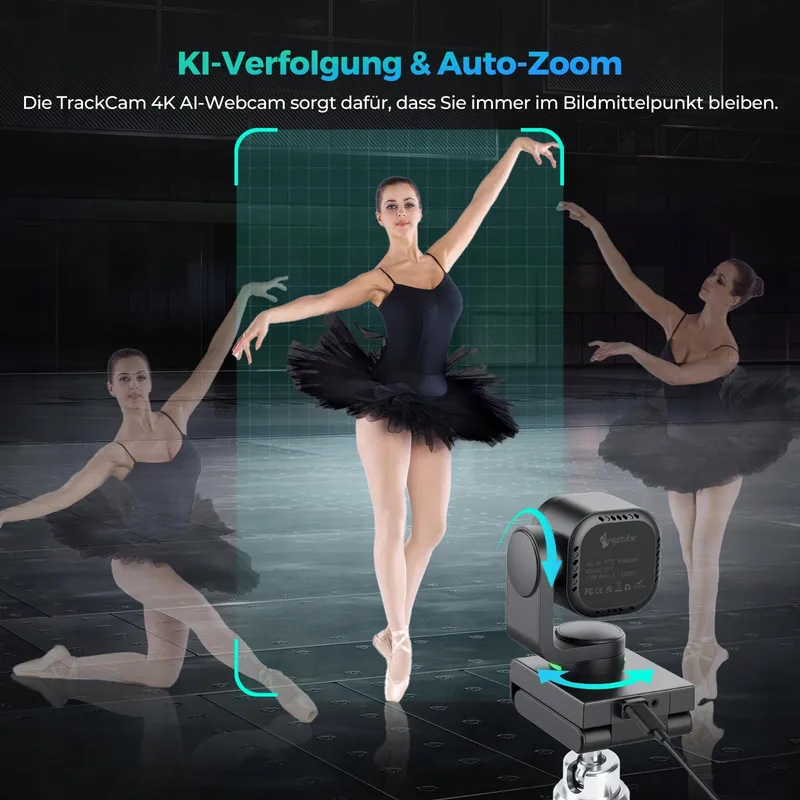ANGETUBE 4K Webcam AI PTZ USB 3.0 Dubbele Microfoon HDR — foto 2