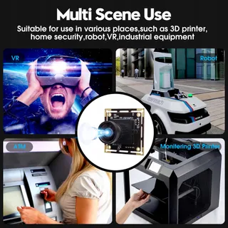 ELP USB Camera 16MP Ultra HD Groothoek 110° Zonder Vervorming — miniatuur 4