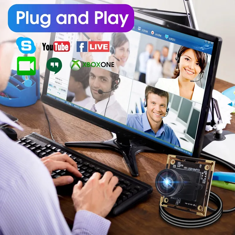ELP USB Camera 16MP Ultra HD Groothoek 110° Zonder Vervorming — foto 7