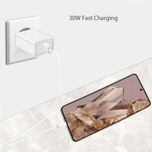 USB C Oplader 30W voor Google Pixel 8 7 6 Wit — foto 3