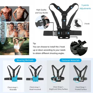 TEKCAM Accessoireset Actiecamera GoPro AKASO DJI SJCAM — miniatuur 4