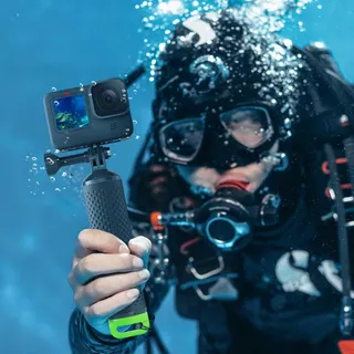 SAMETOP Drijvende Handgreep voor GoPro Hero DJI Osmo Action Groen — miniatuur 7