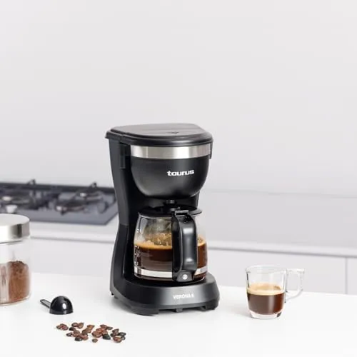 TAURUS Verona 6 Koffiezetapparaat 600W 600ml Intense Flavour Zwart — foto 5