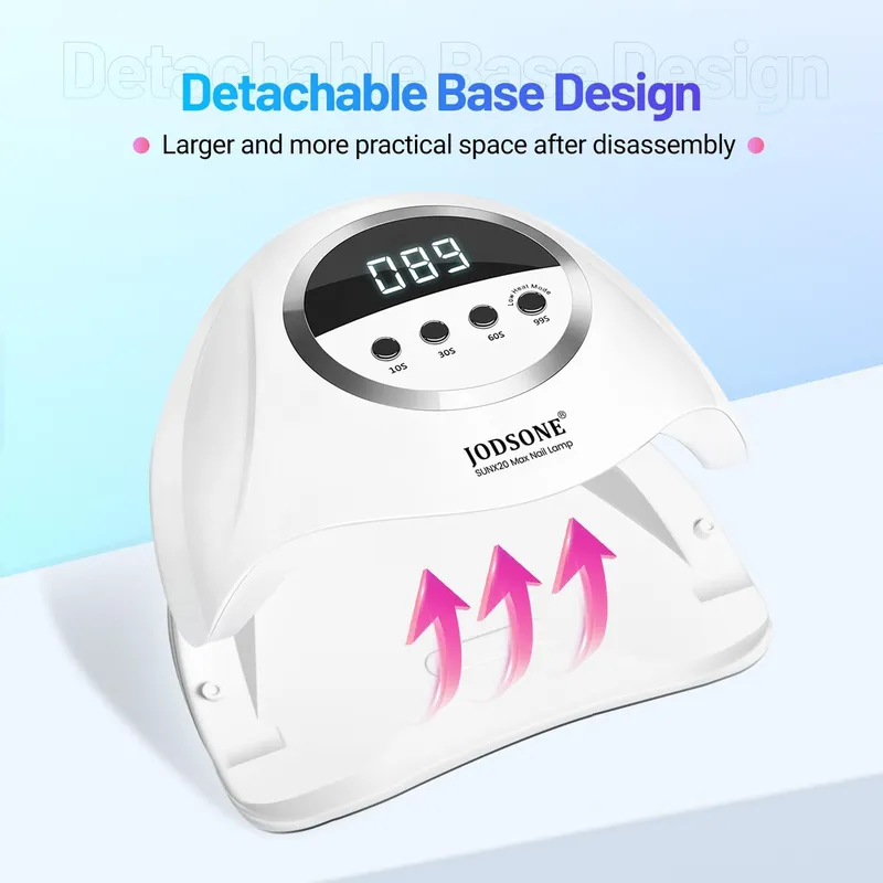 JODSONE 320W UV LED Nagellamp met Sensor 72 LED 4 Timers — foto 6