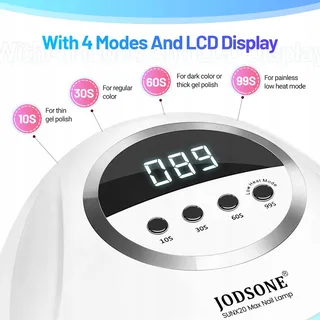 JODSONE 320W UV LED Nagellamp met Sensor 72 LED 4 Timers — miniatuur 3