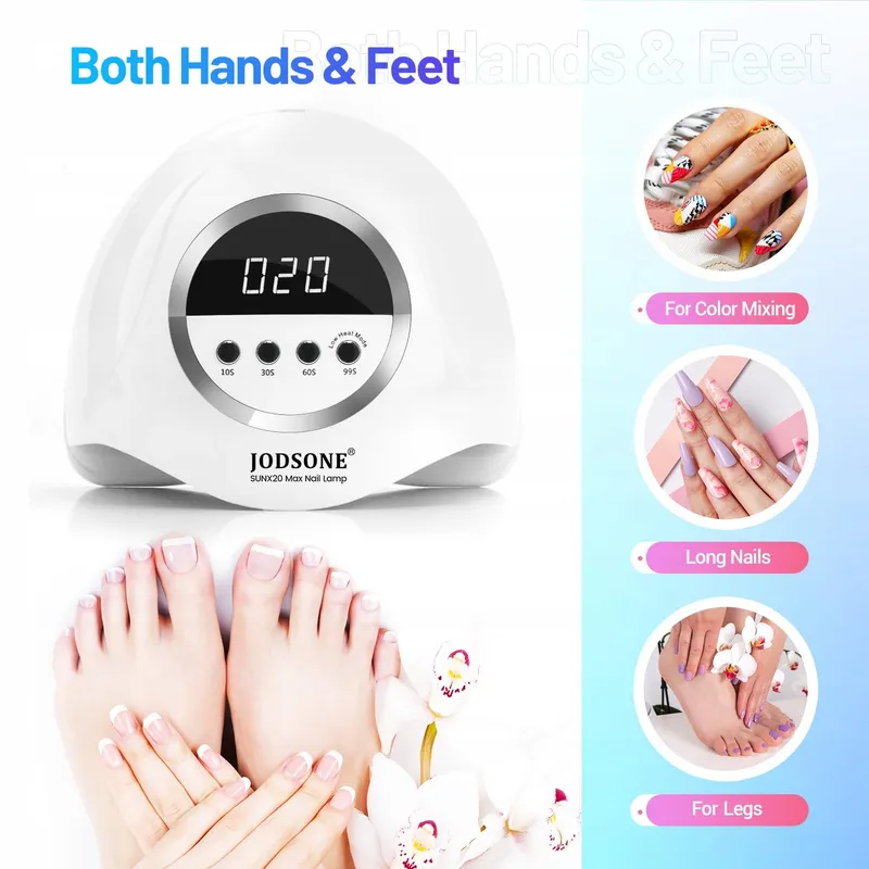 JODSONE 320W UV LED Nagellamp met Sensor 72 LED 4 Timers — foto 7
