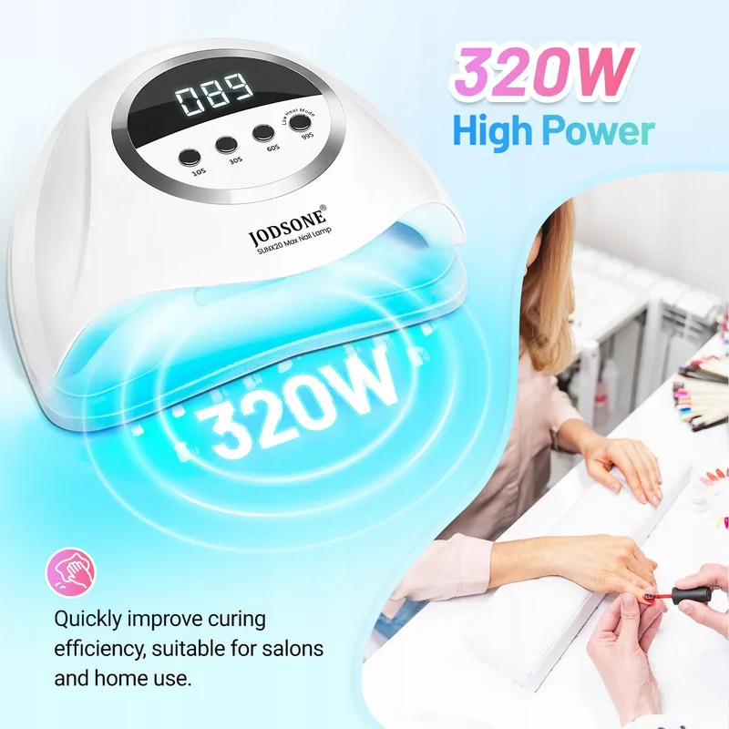 JODSONE 320W UV LED Nagellamp met Sensor 72 LED 4 Timers — foto 2
